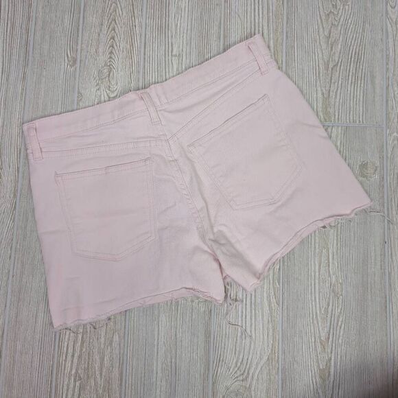 Gap Denim Womens Size 30 Cut Off Shorts Pink Raw Hem Pockets Zip Fly Stretch - Picture 2 of 6